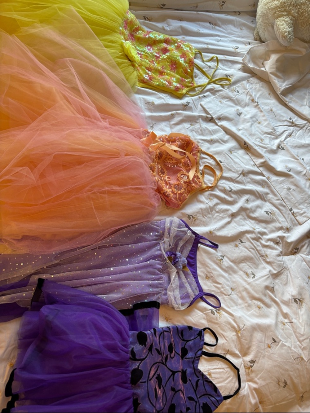 Set of 4 girls ballerina dresses in various sizes